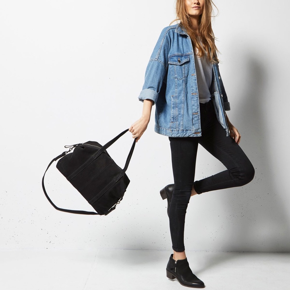 Status Anxiety “Fall of Hearts” Black Nubuck Bag